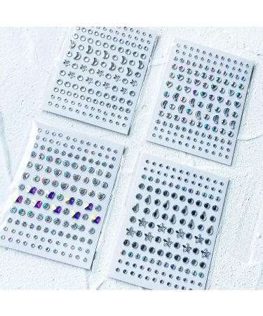 Self Adhesive Face and Body Gems - Moon, Star, Heart, Butterfly Rhinestone Decorations for DIY Makeup, Nail Art, Crafts - Buy Online on GoSupps.com