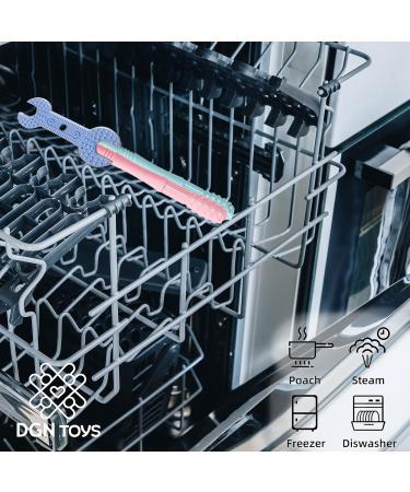 Bite Tube Baby Set - 4 Food-Grade Silicone BPA-Free Teething Tubes with Cleaning Brush | Hohle Bite Tubes for Babies | Safe & Soothing Bite Rings - Buy Online on GoSupps.com