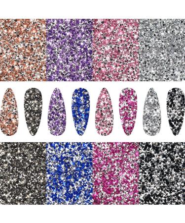 11520 Pieces Ultra Mini Micro Diamond Tiny Diamond Glass Sand Micro Rhinestones Crystal, 0.047 to 0.051 Inch for Nail Art Makeup Phone Hair Clips DIY Craft (Mixed Color)
