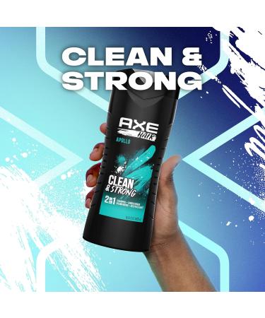 AXE 2-in-1 Shampoo and Conditioner for Clean & Strong Hair Apollo all-in-one for men 473 ml (Pack of 4) - Buy Online on GoSupps.com