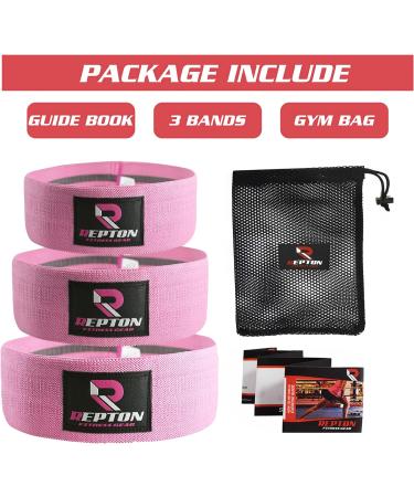 3 Sets Resistance Bands for Glutes, Hips & Legs | Non-Slip Booty Band for Home Gym & Workout | Ideal for Yoga, Pilates & Fitness | Women & Men | Physio Resistant Loop Pink - Buy Online on GoSupps.com