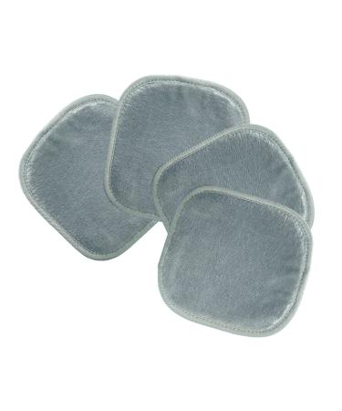Polyte Premium Hypoallergenic Microfiber Fleece Makeup Remover and Facial Cleansing Cloth 8 x 8 in, 4 Pack (Gray)