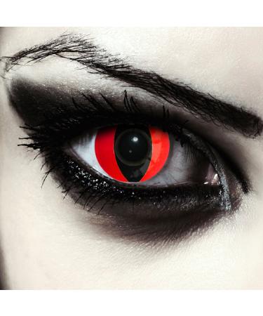 Design lenses colored red cat eyes Halloween costume contact lenses 1 pair (2 pieces) soft snakes color lenses without strength red cateye "