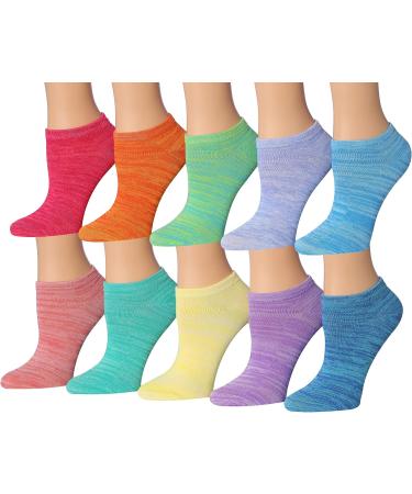 Tipi Toe Women's 20-Pack Colorful Patterned Low Cut Socks 9-11 - Bare Space Dye - Buy Online on GoSupps.com