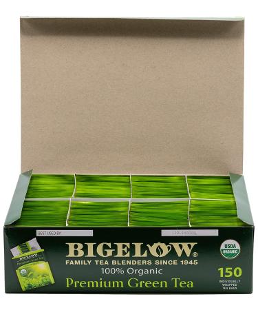 Bigelow Organic Green Tea - 150 Count Box, Individually Wrapped - Buy Online on GoSupps.com