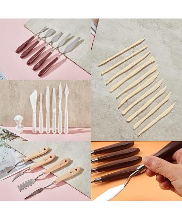 25PCS Painting Knives Set  Painting Knife Stainless Steel Palette Knife Metal Knife Wooden Handle Plastic Palette Knife Set-Knives - Buy Online on GoSupps.com