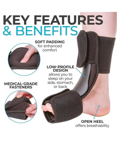 Dorsal Night Splint for Plantar Fasciitis, Foot Drop & Achilles Tendon | Large/X-Large | BraceAbility - Buy Online on GoSupps.com