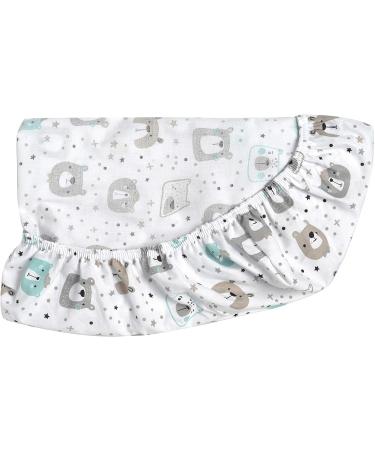 Flyideas 90x55 cm Fertilizer Sheets (3 pcs) - 100% Certified Cotton + Waterproof Mattress Sauce for Baby Beds - Cute Bears Design - Buy Online on GoSupps.com