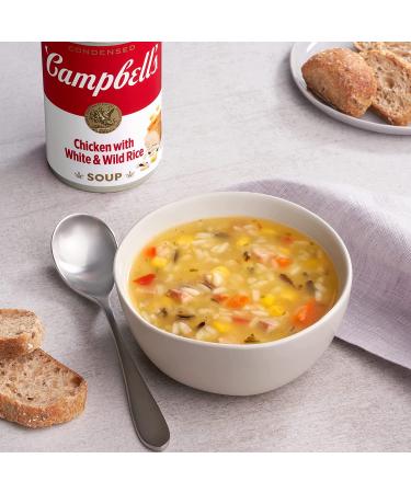 Campbell's Condensed Chicken White & Wild Rice Soup 10.5oz (12 Pack) - Buy Online on GoSupps.com