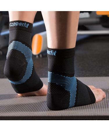 Copper Fit ICE Plantar Fasciitis Compression Ankle Sleeve - Menthol Infused (1 Pair, L/XL) - Buy Online on GoSupps.com