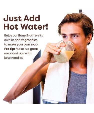 Kiss My Keto Bone Broth Powder Travel Packets 15 Pack - Thai Chicken, Pepper Chicken & Beef | Collagen Protein (9g) + MCT Oil | 18 Amino Acids | Low Carb Instant Bone Broth Single Servings - Buy Online on GoSupps.com