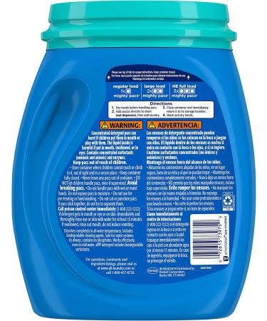 all Mighty Pacs Laundry Detergent 4-In-1 with Odor Lifter Tub - 60 Count Pack of 1 - Buy Online on GoSupps.com