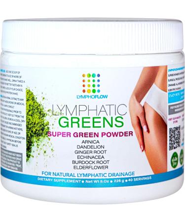 Lymphatic Greens Superfood Powder | Vegan Supplement for Lymphatic Health Post-Surgery Recovery & Detox | 8 OZ - Buy Online on GoSupps.com