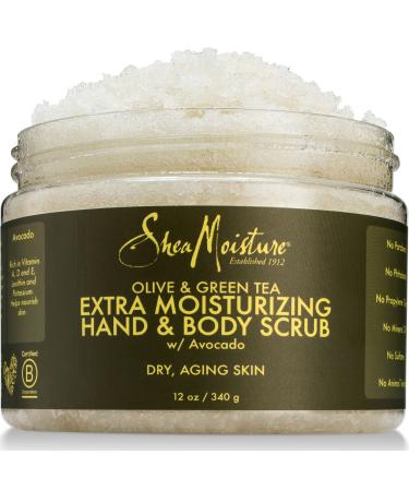 SHEA MOISTURE Olive & Green Tea Body Scrub Anti-Aging & Ultra-Moisturizing by for Unisex - 12 oz Scrub