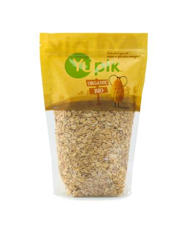 Yupik Organic Kamut Flakes 1 kg 6 Count Non-GMO Kosher Vegan Made from Raw Whole Grains Steamed Rolled & Lightly Roasted Flakes Source of Fiber & Iron Ideal for Cooking & Baking 6 kg
