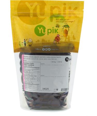 Yupik Organic Cocoa Liquor Wafers (100-Percent Cocoa Paste Natural) 1 Kilogram 1 kg - Buy Online on GoSupps.com