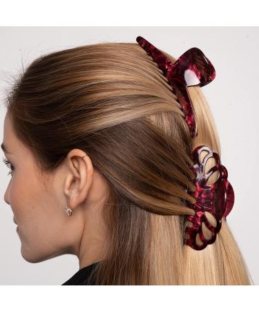 Premium 12 cm Long Large Hair Clip for Thick Hair - High-Quality Claw Clip Accessory for Women - Stylish Red Hair Jewelry - Buy Online on GoSupps.com