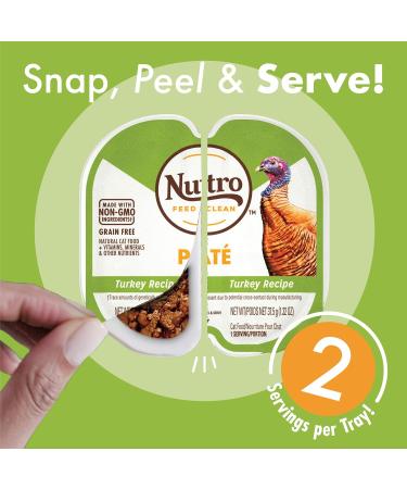 NUTRO Perfect Portions Adult Wet Cat Food Grain Free Chicken & Turkey Pat Multiplack 75 g (Pack of 12) Wet Cat Food Chicken and Turkey 75 g (Pack of 12) - Buy Online on GoSupps.com