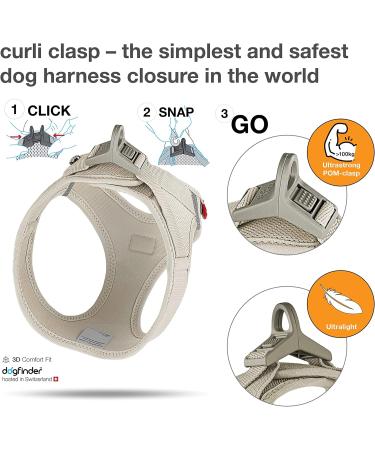 Shop Lightweight Air-Mesh Vest Harness for Dogs - Curli Clasp in Light Tan Beige (L Size) - International Shipping Available - Buy Online on GoSupps.com