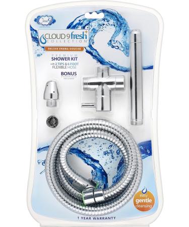Deluxe Enema Douche Premium Shower Kit - 2 Tips & 6ft Flexible Hose for Ultimate Comfort | International Shipping Available - Buy Online on GoSupps.com