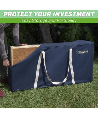 GoSports Canvas Cornhole Carrying Case - PRO Grade 4' x 2' Regulation Size - Navy Blue, Gray, or Natural Canvas - Buy Online on GoSupps.com
