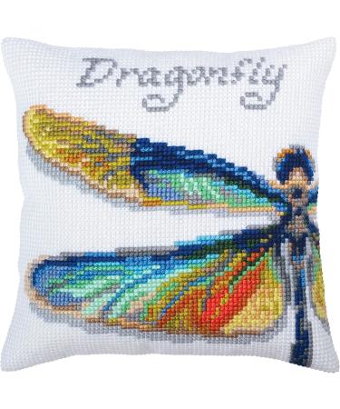 RTO Collection D'Art Stamped Needlepoint Cushion Kit 40X40cm - Dragonfly Design - Buy Online on GoSupps.com