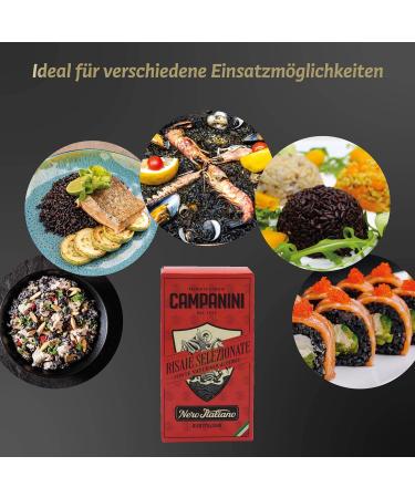 Buy RISO NERO Black Rice 500g - Authentic Italian Risera Campanini | Premium Nero Italiano for International Shipping - Buy Online on GoSupps.com
