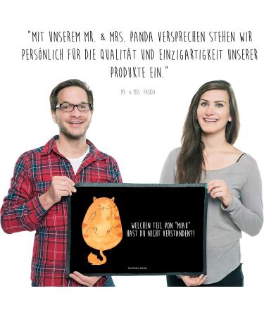 Mr. & Mrs. Panda 50x75 cm Cat Middle Finger Mat - Unique Gift for Cat Fans Dirt Traps Black Cat Design - Buy Online on GoSupps.com