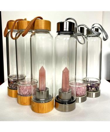 Serenity Crystals Infused Water Bottle (Stainless Steel Amethyst Wand) - Buy Online on GoSupps.com