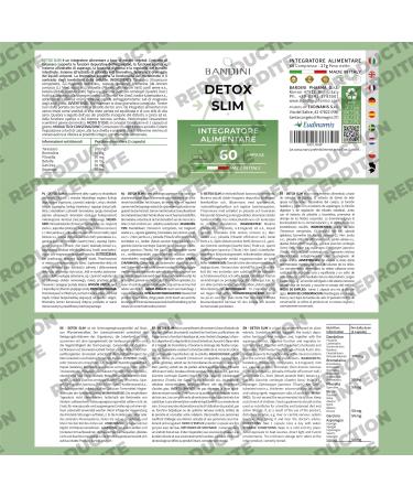 Bandini DETOX SLIM 60 vegan capsules | Draining Digestive Antioxidant for the Liver and Intestine | Ext Complex - Buy Online on GoSupps.com