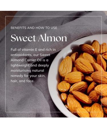 Nikura Sweet Almond Oil 250ml - Natural Vegan & UK | Skin Hair Growth Face Body Scalp Nails Therapy | BPA Free | Essential Oils | Pack of 1 - Buy Online on GoSupps.com