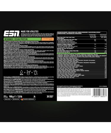 ESN Vegan Designer Protein Powder Cinnamon Cereal 910 g Can - Muscle Building and Recovery Cinnamon Cereal 910 g (Package of 1) - Buy Online on GoSupps.com