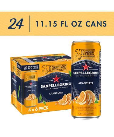 Sanpellegrino Aranciata Sparkling Orange Drink 24-Pack - 11.15 Fl Oz Cans - Buy Online on GoSupps.com