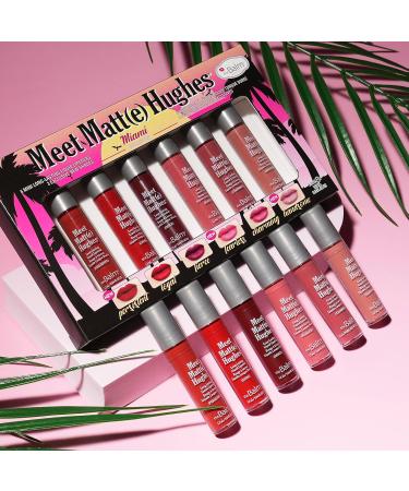 theBalm Meet Matte Hughes Miami Mini Kit | Set of 6 Liquid Lipsticks | Persistent Loyal Fierce Fearless Charming Handsome | Shop Internationally - Buy Online on GoSupps.com