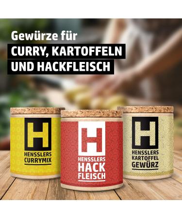 Hensslers 6 Series Spice Set - Salt & Pepper Mix Curry Potato Spice & More for Roasting & Grilling | 5x80g & 1x50g | International Shipping - Buy Online on GoSupps.com