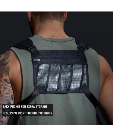 MVRK Water Resistant Chest Pack - Lightweight Running Phone Holder with Extra Storage in Black - Buy Online on GoSupps.com