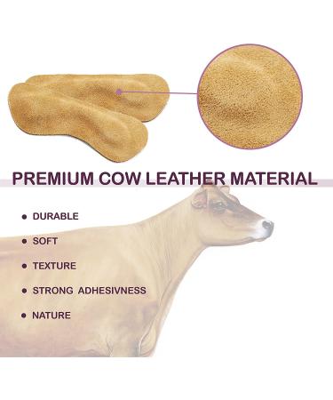 Premium Leather Heel Grips Cushions Inserts - Khaki 3 Pairs (0.35 inch) for Improved Shoe Fit and Comfort - Buy Online on GoSupps.com