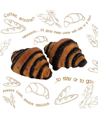 12 Bite Size Pastries | Freshly Baked Croissants | Rugelach Pastries | Breakfast Pastry or Snack | Coffee Snack | Office Snack | Preservative Free & No Coloring Added | 8 oz-Sterns Bakery(Chocolate) Chocolate Rugelach - Buy Online on GoSupps.com