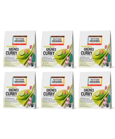 6 x 70 g green curry paste Thai |420 g Thai curry paste green from Fairtrade Original |Without artificial additives |For Asian dishes and spicy sharp dishes - Buy Online on GoSupps.com