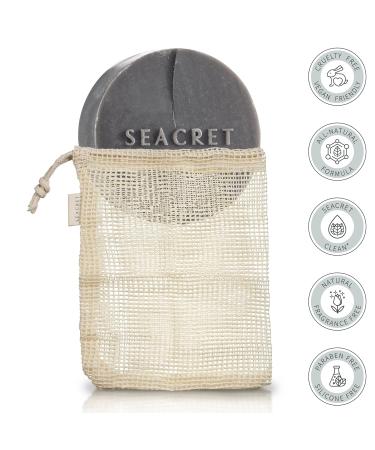 SEACRET Mud Soap with Foaming Net - Luxurious Exfoliating Cleanser for Glowing Skin | International Shipping Available - Buy Online on GoSupps.com