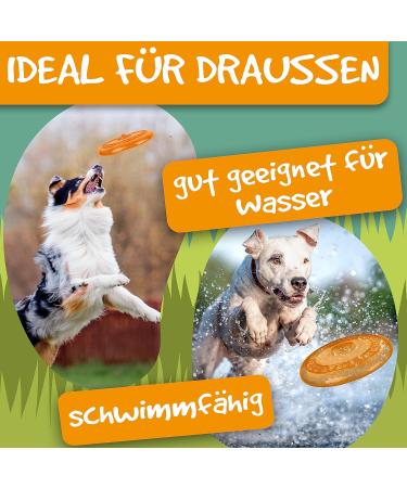 Rootsnoot Frisbee for Dogs | Soft Stable & Floating | Gentle on Teeth | Neon Orange | Harmful Substances Free - Buy Online on GoSupps.com