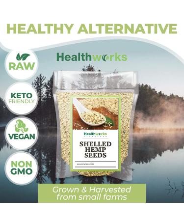 Healthworks Canadian Shelled Hemp Seeds (32oz/2lb) - Omega 3 & 6, Fiber, Protein - All-Natural - Packaging May Vary - Buy Online on GoSupps.com
