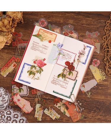 Dizdkizd Gold Foil Floral Stickers - 180 Piece Transparent Vintage Aesthetics Sticker Set for Scrapbooking, Card Making, Journaling & Gift Wrapping - Buy Online on GoSupps.com