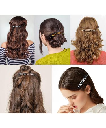 XIWIMISID Hair Barrettes for Women - Large No Slip Hair Clips with Automatic Clasp (4 Pieces, Style 3) - Buy Online on GoSupps.com