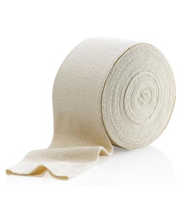 Elastic Tubular Support Bandage Size F  10M Box - Natural Color (4 x 33 Feet) for Large Knee Support Bandage -Medium to Large Thigh  Cotton Spandex Size F  (4 x 33 Feet)