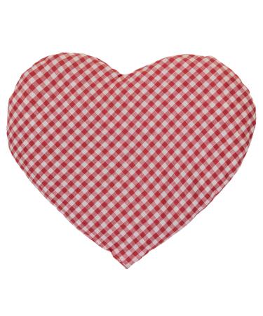 Cherry stone pillow heart approx. 30x25cm - red-white - heat cushion - grain pillow - a charming gift