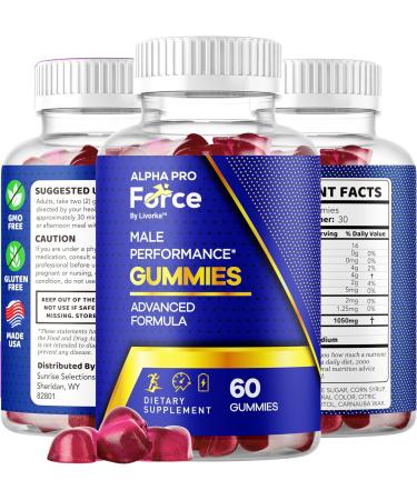 (2 Pack) Alpha Pro Force Gummies For Men - Official Alpha Pro Force Gummies Natural Premium Support Overall Health & Wellnes AlphaPro Force Advanced Formula Maximum Strength 120 Gummies For 2 Months - Buy Online on GoSupps.com