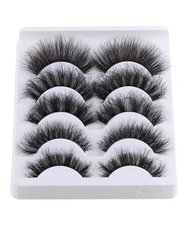 5 Pairs 8D Mink Eyelashes Pack - Natural & Dramatic Styles for Fluffy & Thick Wispy Look - Buy Online on GoSupps.com