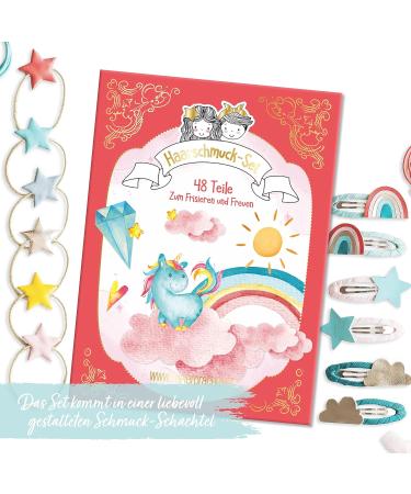 Buy Paper Dragon Special 48 Hair Clips & Ties | Durable Kids' Hair Accessories in Glitter & Fabric | Rainbow Pink for Long & Fine Hair - Buy Online on GoSupps.com