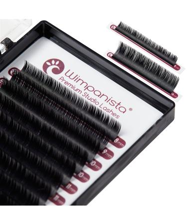 Silk eyelashes - individual eyelashes - D Curl - Silk Lashes - thickness 0.15mm - mix 8-14mm eyelash extension - 16 strips - Wimpanista